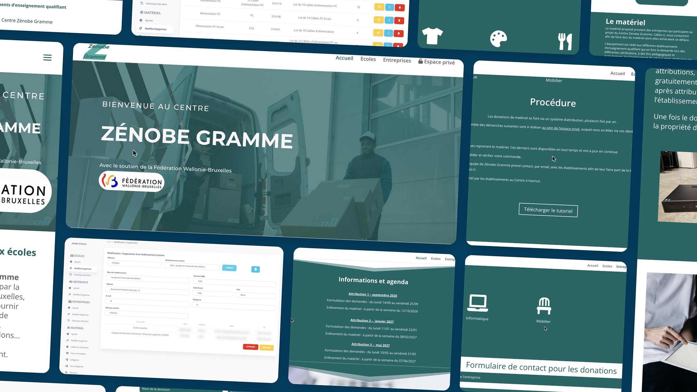 Centre Zénobe Gramme — aperçu du site réalisé par Gigaweb